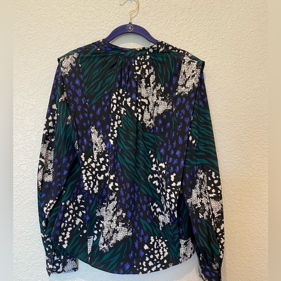 Veronica Beard Buckley Silk-Blend Top size 6 - Picture 6 of 6